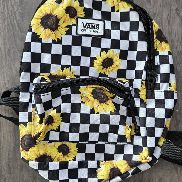 Lot of 2 Checkerboard Print Mini Backpacks - Picture 1 of 2